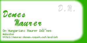 denes maurer business card